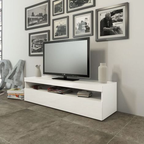 Porta TV Serena linea Filo in Bianco (1/2)