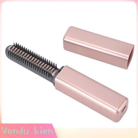 Garosa Mini fer plat Mini Fer à Lisser Rechargeable USB 15S Chauffe Fil Pour Cheveux Courts beaute manuelle Or Rose (1/4)