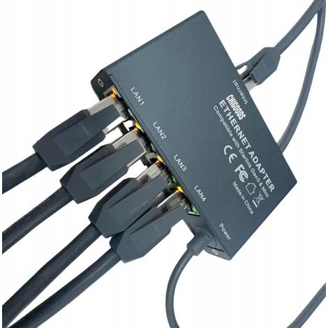 CHIGOODS Starlink Ethernet Adapter Splitter für Gen 3/Mini, 1 bis 4 RJ45 LAN -Netzwerkweiterung für CAT 5/5E/6/7/8 Kabel schnell und stabile Verbindung