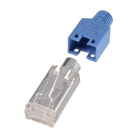 Connettore RJ45, schermato CAT5e spina, dritto Pole: 8P8C Blu Hirose Electronic : 10Pz.
