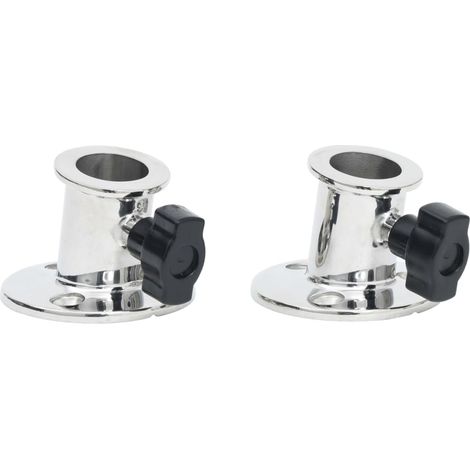 Base ronde de bimini pour tube de 26 mm 2 pcs inox CFW94233 (1/5)