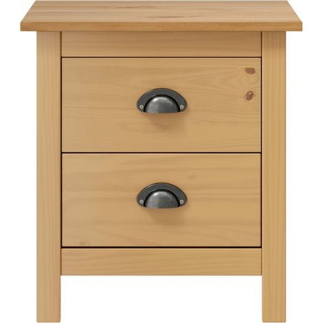 Maison Exclusive - Comodino Hill 46x35x49,5 cm in Legno Massello di Pino
