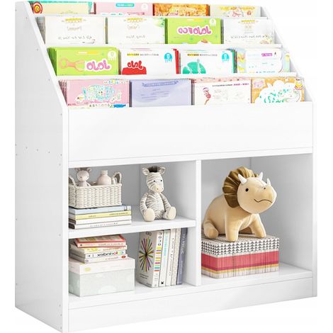 Bücherregal, Zeitungsregal für Kinder, Spielzeugschrank, Standregal, Bücherregal (1/5)
