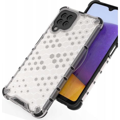 Custodia protettiva a nido d'ape con cornice in gel trasparente per Samsung Galaxy A22 4G. (1/5)