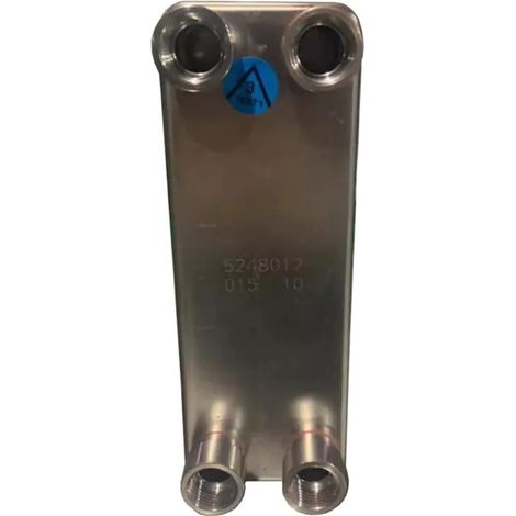 Échangeur de chaleur à plaques, Échangeur De Chaleur À Plaques Brasées À 10 Plaques, Échangeur De Chaleur En Acier Inoxydable Avec Raccord Femelle 1/2'' BSPP Pour le chauffage au sol, le chauffage de (1/5)