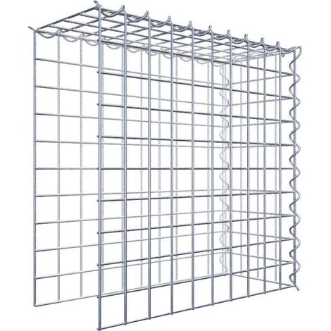 Gabiondeco - Gabion - Element de prolongation en hauteur et en longueur 50 cm x 50 cm x 20 cm (L x H x P). maille 5 x 5 cm. Spirale. Attention il manque deux grille... (1/5)