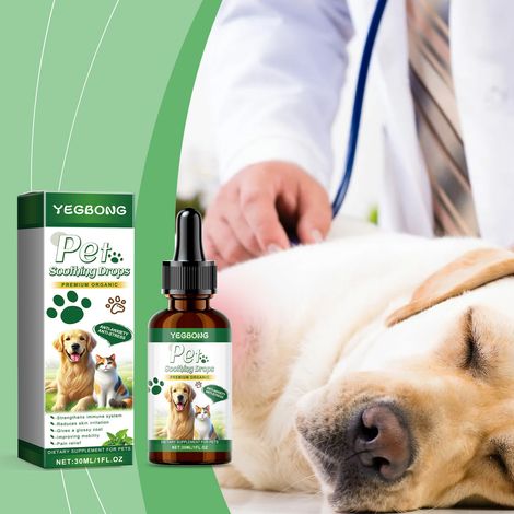 Gouttes apaisantes pour chats et chiens - Complément alimentaire et soin pour animaux - 30 ml (1/5)