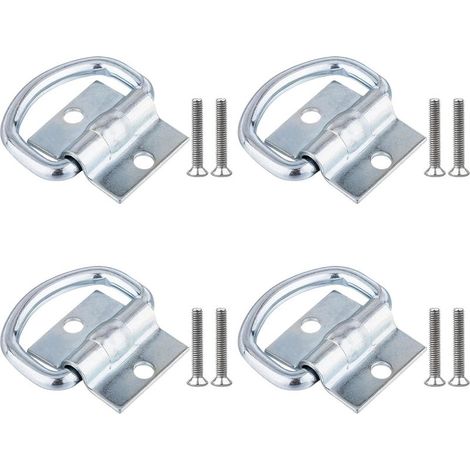 Juego de 4 anillas de sujeción, amarres para lonas de remolque con tornillos para barcos, camiones, furgonetas y casas. (1/5)