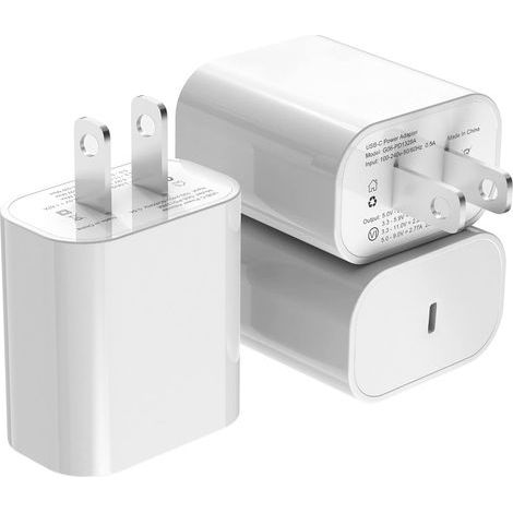 Schnelllade-Handyladegerät, kompatibel mit Apple-Netzteilen (3 Stück, weiß, USA) (1/5)