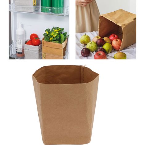 Grand sac de rangement alimentaire imperméable en papier kraft pour pots de fleurs (lavable) (1/5)