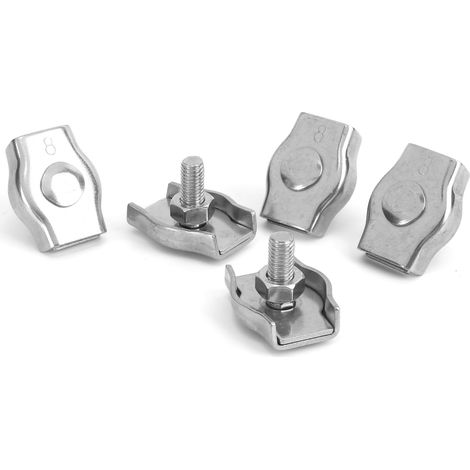 5PCS Collier de Serrage Inox pour Équipement Forestier et Marine, Diamètre 8mm (1/5)