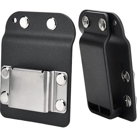 Soporte para cinturón de taladro, Gancho de acero inoxidable, Soporte cinta métrica taladro eléctrico, Clip cinturones hasta 5 cm (2 pulgadas) (1/5)