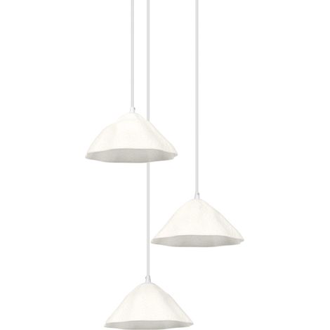 OSRAM Suspension Decor Lotus Leaf blanche en métal et papier mâché, E14, longueur 1562 mm, abat-jour en matériau recyclé, durable grâce à sa source lumineuse remplaçable, montage facile (1/5)