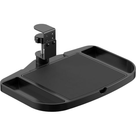 Tapis De Souris À Clip Étagère De Bureau Pivotante Avec Gain De Place Plateau Extenseur de Bureau pour Accoudoir, Canapé, Étude, Dortoir, Chaise, Bureau, Stylo et (1/5)
