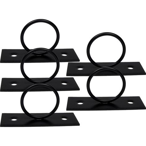 Support De Corde - Acier Inoxydable Noir - Pour Terrasse Clôture Balustrade - Diamètre Max 5 cm - Lot De 5