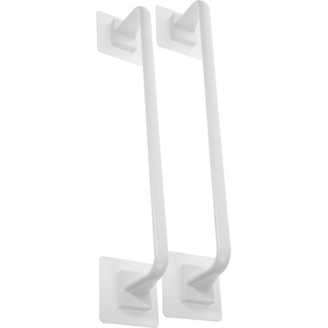 Barre Porte-Serviettes en Plastique 2 Pièces sans Perçage de Bain (1/5)