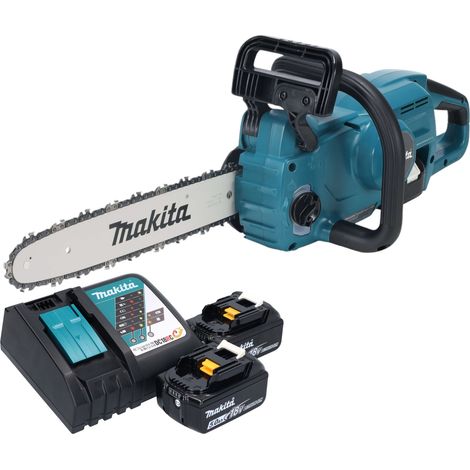 Makita DUC 357 RT2X3 Motosega a batteria 18 V 35 cm senza spazzole + 2x batteria 5,0 Ah + caricabatterie
