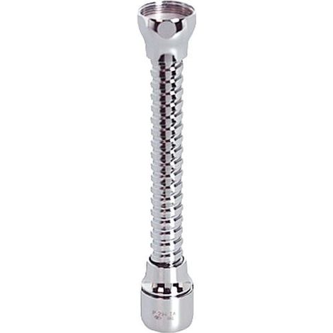 Bec allonge avec mousseur fil fem M22X1 metal chrome 14 cm
