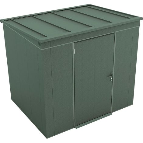 WEKA Gary Metallgerätehaus grün 4,2 m² Gerätehaus aus Metall in Grün, Geräteschrank mit 0,7 mm Wandstärke Gartenhaus