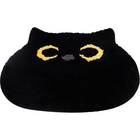 Alfombra para gatos，alfombra antideslizante para el suelo，felpudo con forma de gatito de 50 x 55 cm，alfombra absorbente para el suelo (1/2)