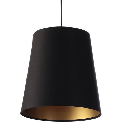 Suspension slender bell - Noir intérieur doré (1/5)
