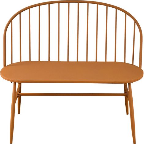 Banc de jardin fer rouille Love 100x50x86cm