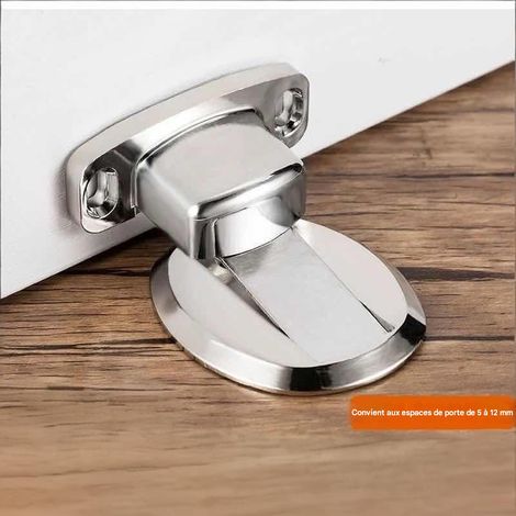 Tope de puerta magnético de metal resistente, tope de puerta de alta resistencia con tornillos autoadhesivos 3M para montaje oculto en el suelo.