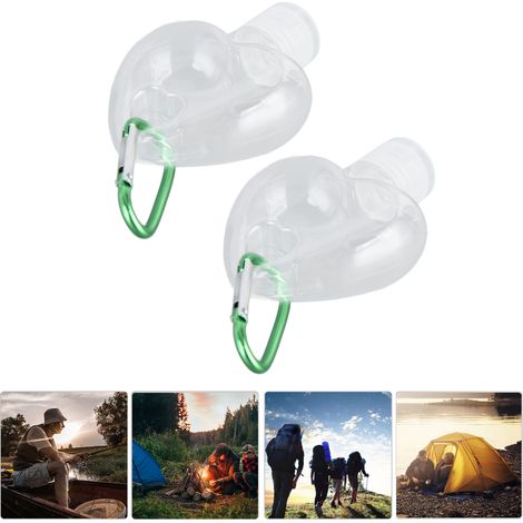 2 x 50ml Flacon de Voyage avec Bouchon à Clip et Porte-clés, Remplissable et Transparent, Anti-fuite en Forme de Cœur