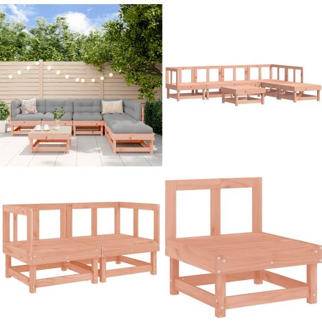 Set Salotto da Giardino 7 pz in Legno Massello di Douglas - Mobili da giardino - Divani da esterno