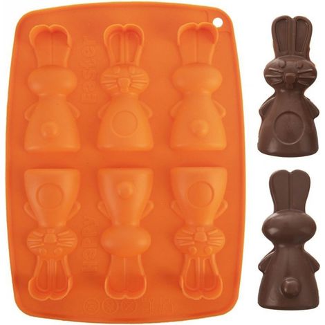 Molde de silicona para pastel de conejito naranja y praliné (1/5)