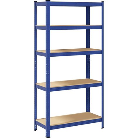 vidaXL Mensola 5 Strati Blu in Acciaio e Legno Multistrato (1/5)