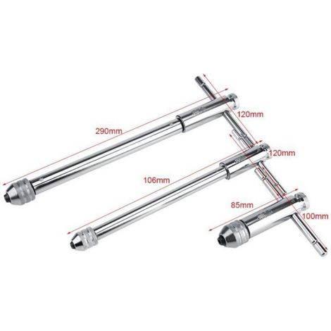Clé à cliquet à poignée en T, clé à cliquet à poignée en T réglable M3-M8 et M5-M12 pour ensemble de tarauds et matrices(M5-M12 Co (1/5)