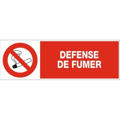 Panneau Défense de fumer - Rigide 450x150mm - 4030500