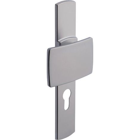 Schachttürset auf Muze-Platte BEZAULT - Achsabstand 195mm - Chrom Velours - Schlüssel I - 525/4075/6391