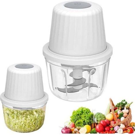 Tritatutto elettrico - 400 ml - Cipolle - Verdure - Carne - Aglio - Tritatutto USB per cipolle - Tritatutto elettrico piccolo
