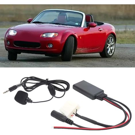 Adaptateur audio Bluetooth pour autoradio, compatible avec les appels smartphone, câble microphone mains libres, convient aux Mazda 2/3/5/6/MX5/RX8 à partir de 2006 (N° 43) (1/5)