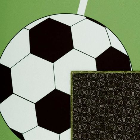 Tapis Pour Enfants, Tapis De Jeux Chambre D'Enfant Avec Motif Football, Vert [80x150 cm] (1/4)