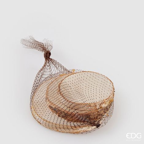 EDG Enzo De Gasperi Set 3 Basi Rotonde in Legno Ø13 cm Marrone Chiaro – Base Decorativa per Addobbi Natalizi (1/2)