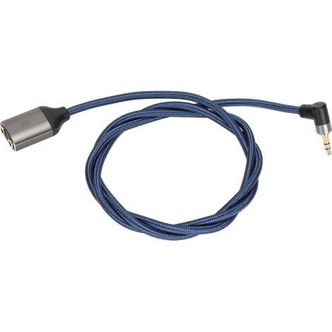 3,5-mm-Klinkenstecker auf 2-Klinkenbuchse-Audiokabel mit stabilem 90-Grad-Winkelstecker
