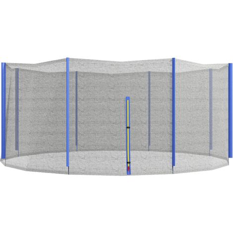 Filet de remplacement pour trampolines Ø 366 cm 8 poteaux droits filet de sécurité pour trampolines, entrée zippée (1/5)