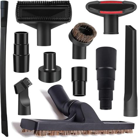 Set da 11 pezzi adatto agli aspirapolvere Philips Midea, comprendente spazzola piatta, spazzola rotonda, bocchetta di aspirazione e accessori universali da 32/35 mm.