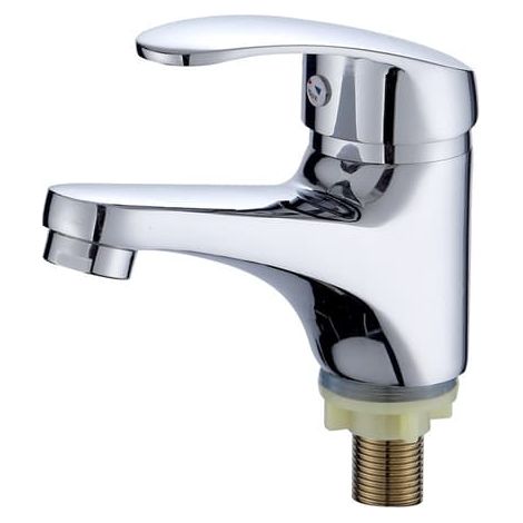 Mitigeur de lavabo à eau froide avec cartouche céramique de 40 mm pour salle de bain, monocommande, en alliage de zinc, installation facile et design moderne (1/5)