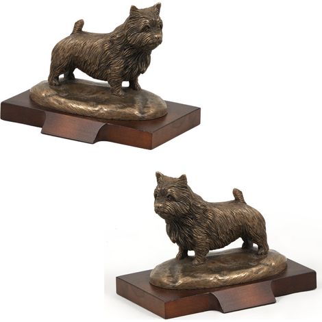 Norwich Terrier - statuette de chien, figure sur marbre blanc, trophée pour une exposition canine par Art-Dog (1/4)