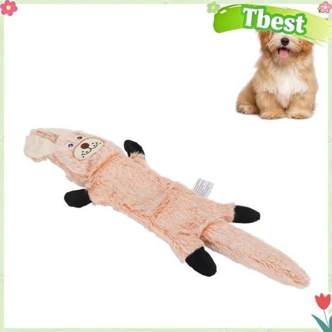 Tbest Jouet gratuit pour chien (uf) Jouet En Peluche Pour Chien Dents Grinçantes Nettoyage animalerie jouet Vache Blanche (1/5)