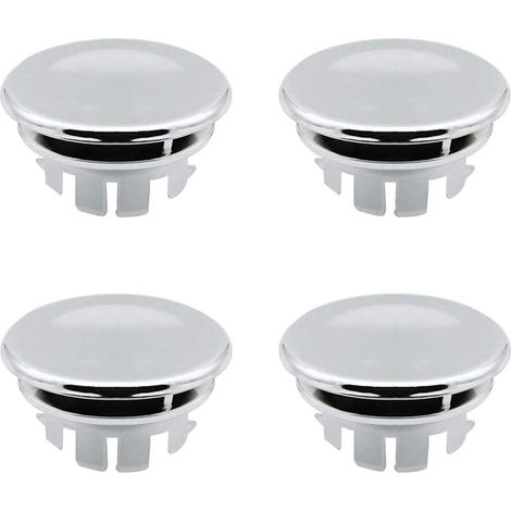 Couvercle de trop-plein d'évier : anneau de rechange pour éviers de salle de bain et de cuisine, bouchon rond pour s'adapter parfaitement aux trous de trop-plein (lot de 4) (1/5)
