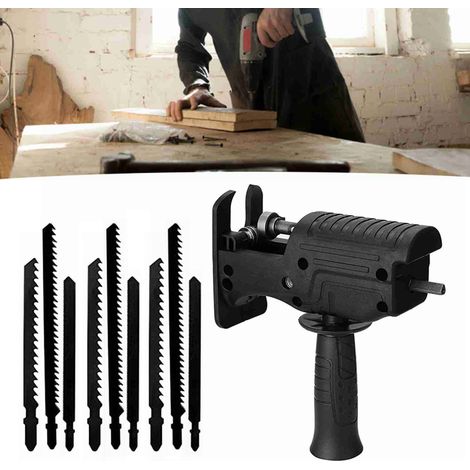 Adaptateur de Scie Alternative pour Perceuse, Découpe du Bois et Plastique avec Lame en Acier (1/5)