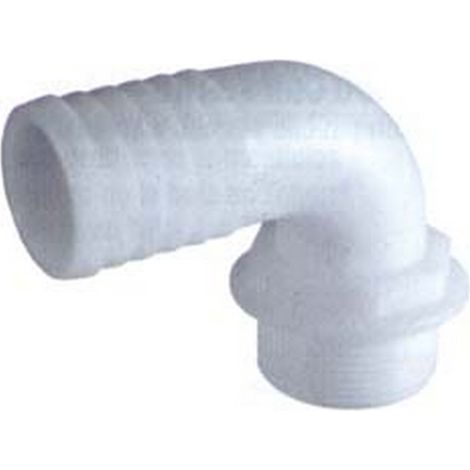 5PZ RACCORDO IN NYLON CURVO 90° PORTAGOMMA  - M 3/4" x DN ø mm.25 1"