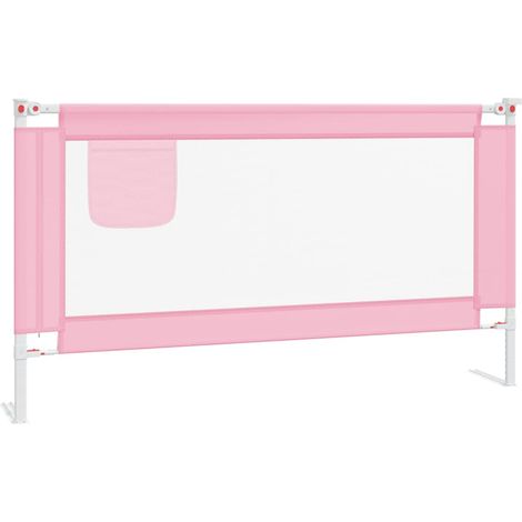 Maison Exclusive - Kleinkind-Bettschutzgitter Rosa 150x25 cm Stof (1/5)