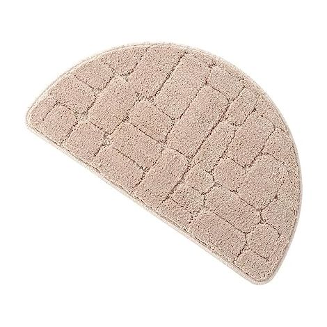 Paillasson Tapis de Porte Demi-Cercle et Facile à Nettoyer en Fibres Ultrafines Absorbantes Antidérapant Confortable et Pratique Cuisine et Salle de Bain (1/5)