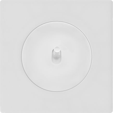 Fontini – Bouton poussoir blanc glossy DOM encastré – Tension 250V, courant 6A, bornes à vis – Plaque simple blanche design épuré (1/5)